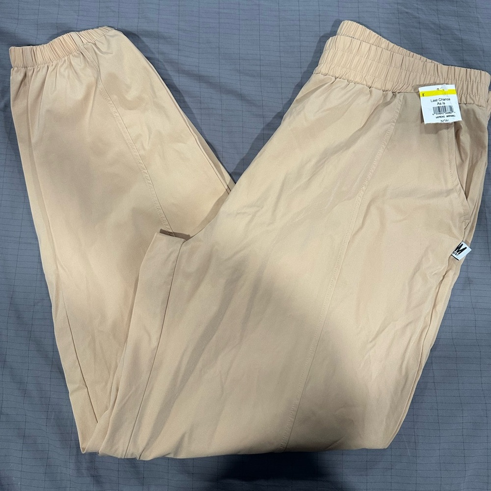 Nicole Miller Sport Beige Joggers with Elastic Waist Size XL